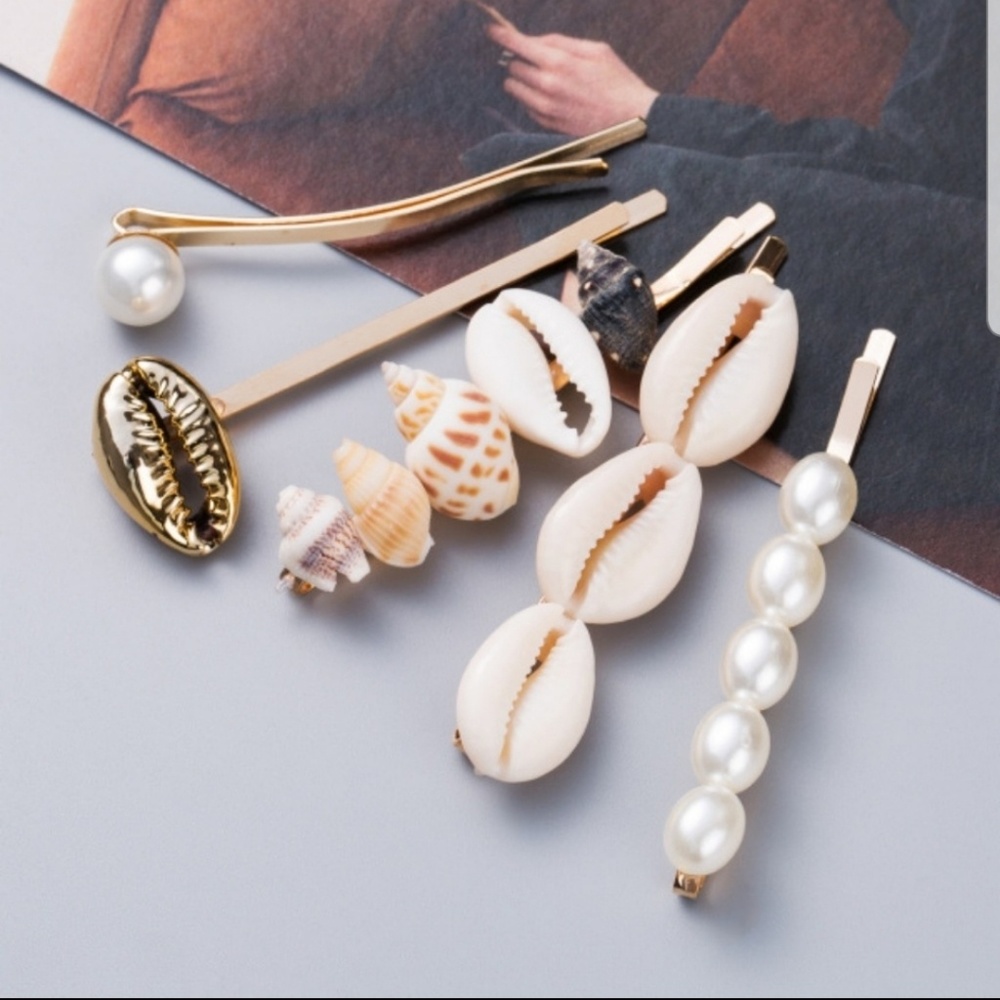 Last set! Beach seashell hair pins - Picture 2 of 6